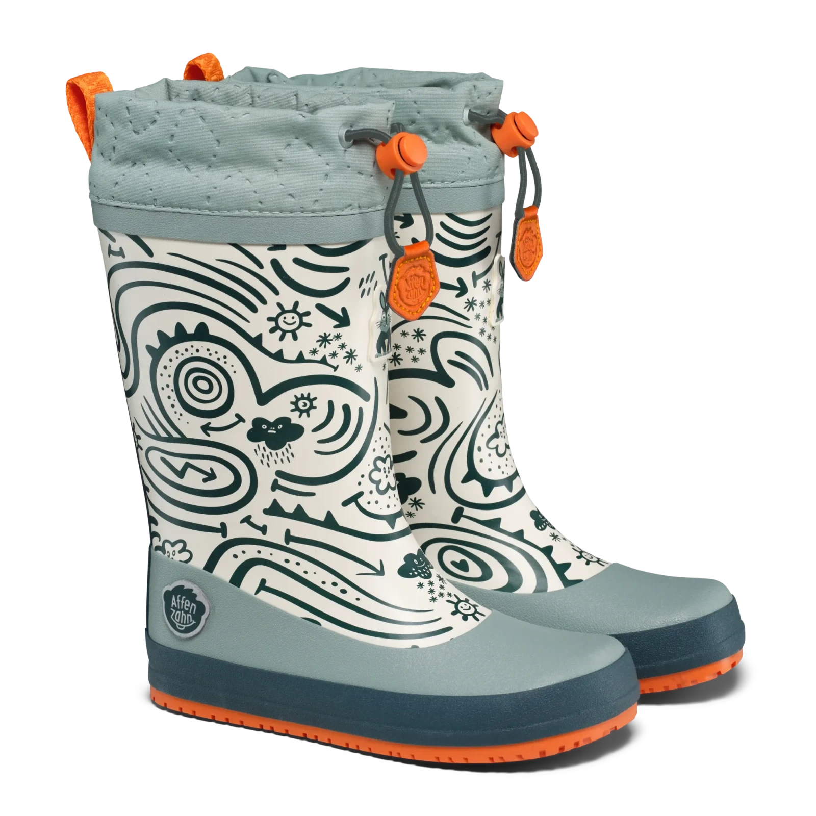 Резиновые сапоги Affenzahn Puddly Заяц — бирюзовый — фото 1 из 14