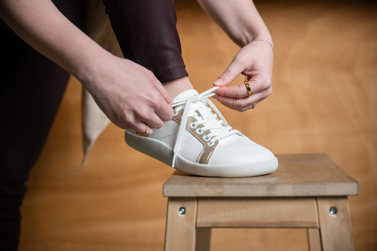 Кроссовки Ahinsa Pura Play Barefoot — золотистая отделка, фото 12