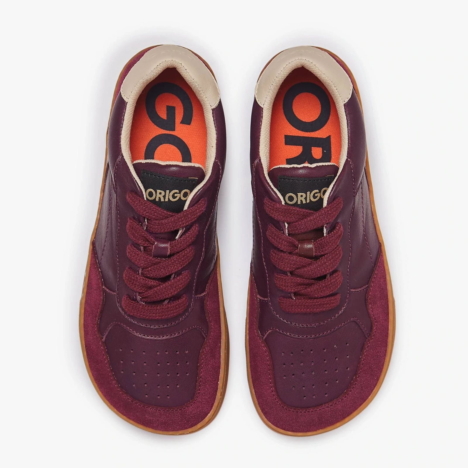 Босоногие кеды Origo Modern Retro Sneaker — бордовый, фото 3