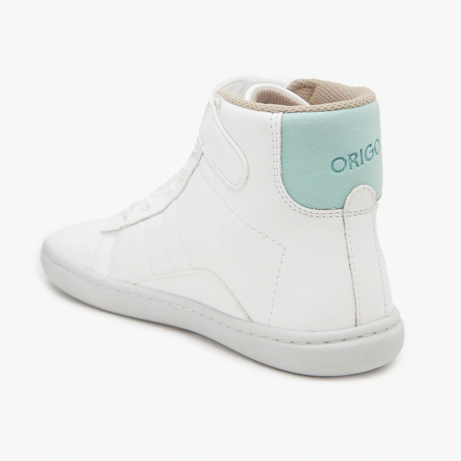 Босоногие кеды Origo High-Top Sneakers — белый с аквамарином, фото 7