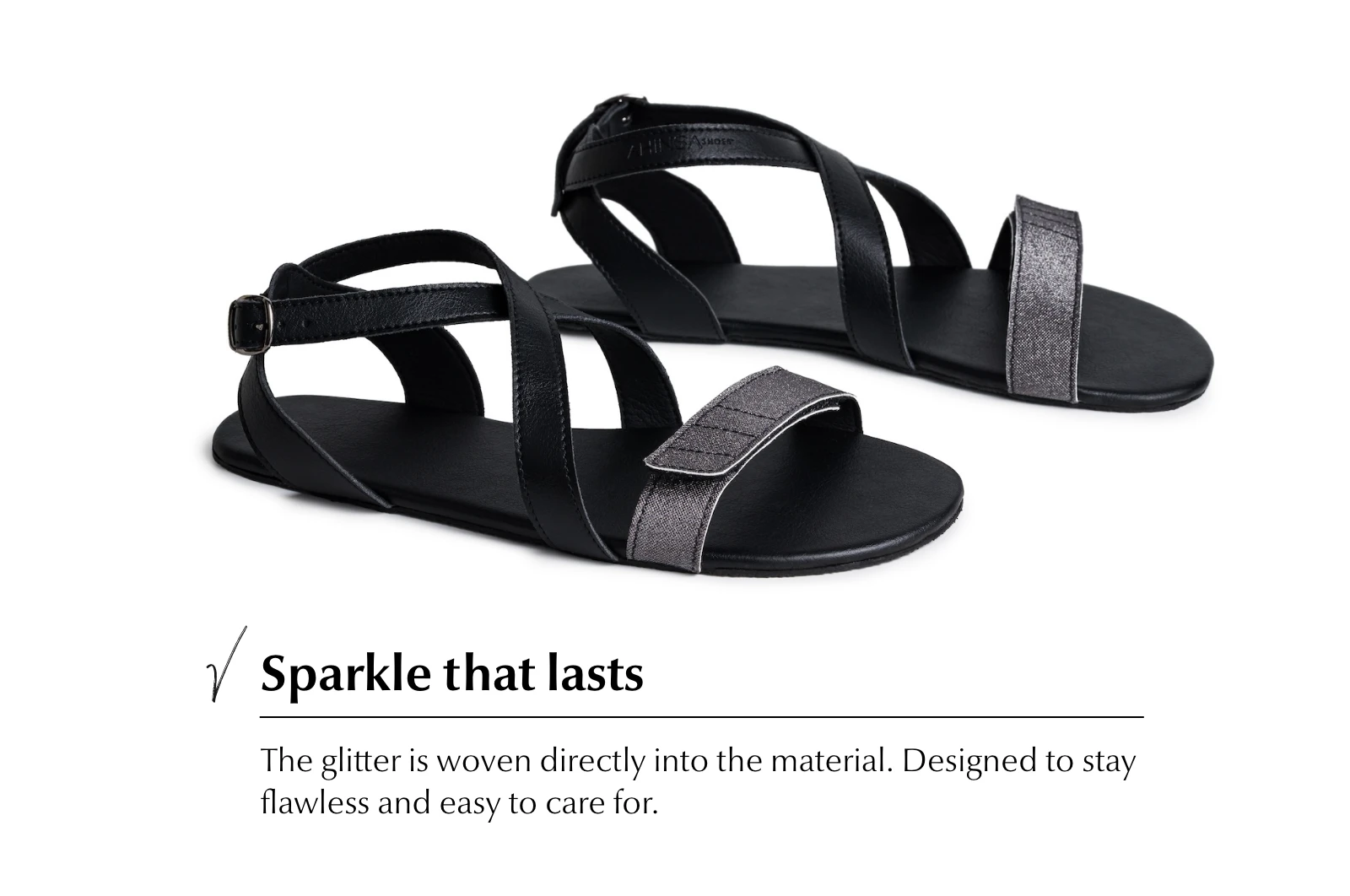 Сандалии Ahinsa Hava Sparkle Barefoot — чёрный, фото 3
