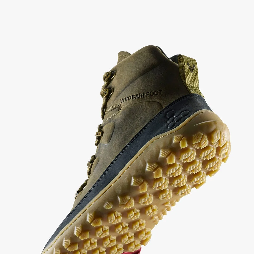 Ботинки Vivobarefoot Tracker Leather AT II — мужская модель, тёмно-оливковый, фото 7